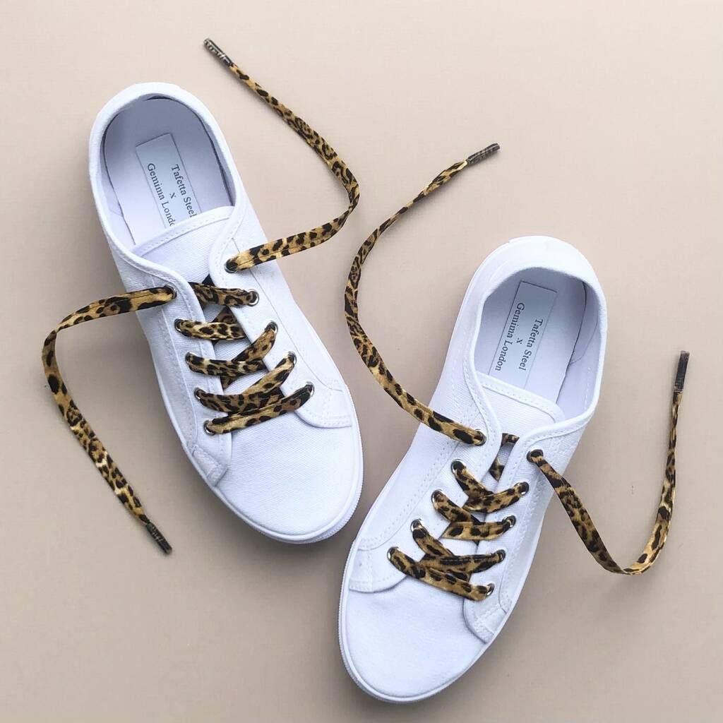 Leopard Print Shoe Laces By Gemima London
