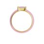 Gold Plated Cz Pink Enamel Stacker Ring, thumbnail 4 of 6