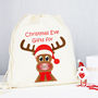 Personalised Rudolph Christmas Eve Sack, thumbnail 2 of 3