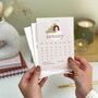 2024 Desk Calendar With Refillable Cards And Wood Stand, thumbnail 6 of 9