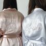 Pink Embroidered Bridesmaid Robes, thumbnail 1 of 5