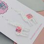 Llama Glitter Resin Earrings, thumbnail 2 of 4
