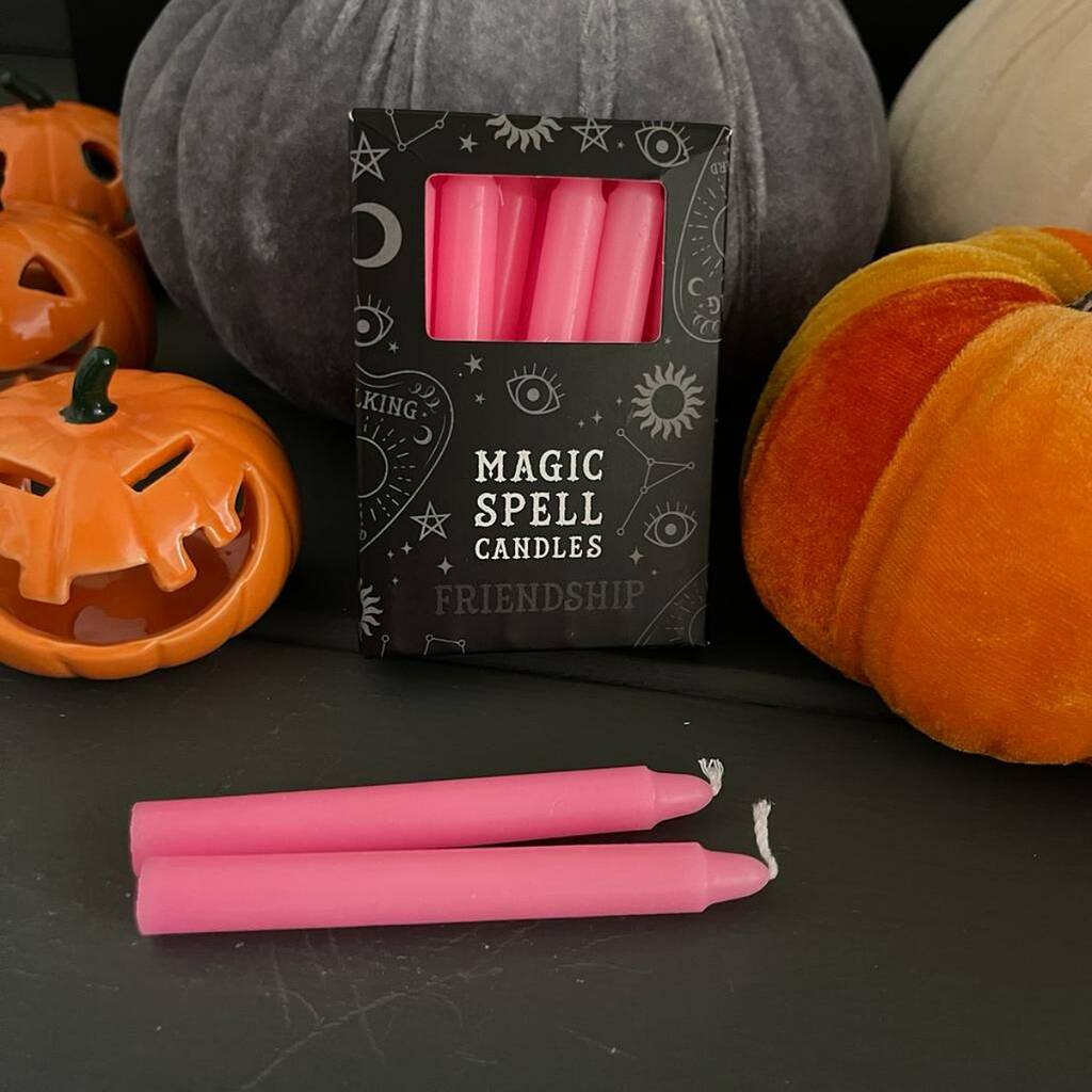 Magic Spell 'Friendship' Set Of 12 Pink Candles By Nest Gifts