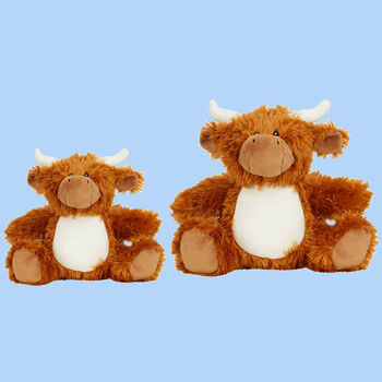 Personalised Highland Cow Children's Soft Toy For Kids, 5 of 5