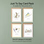 Rabbit Just To Say Card, thumbnail 4 of 6