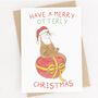 'A Merry Otterly Christmas' Otter Christmas Card, thumbnail 2 of 5