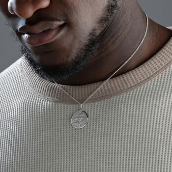 Personalised Sterling Silver St Christopher Necklace, 2 of 9