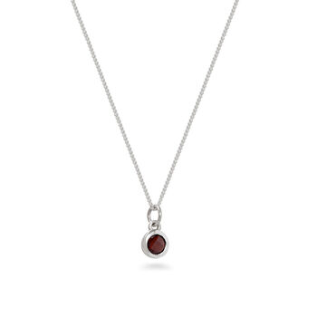 Birthstone Charm Necklace Sterling Silver, 5 of 9