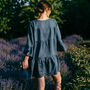 Long Sleeve Linen Dress Casual Tunic, thumbnail 2 of 10