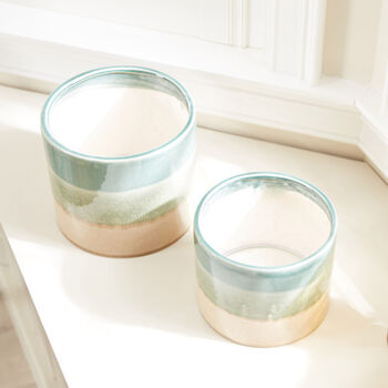Kefalonia Set Of Two Dipped Plant Pots, 4 of 6