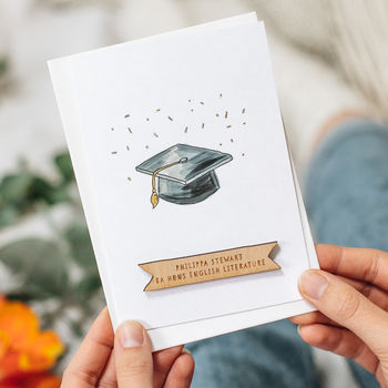 Personalised Graduation Hat Card, 2 of 3