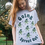 Going Sprout Out Women's Christmas T Shirt, thumbnail 1 of 4