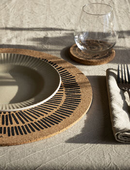 Cork Max Placemat Set Of Two | Sandy Lines, 4 of 9