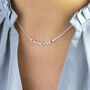 Mini Family Birthstone Link Necklace, thumbnail 5 of 11