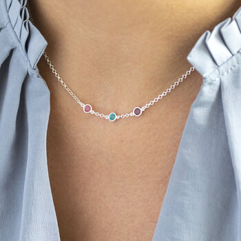Mini Family Birthstone Link Necklace, 5 of 11