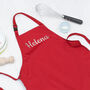 Personalised Kid's Red Santa's Little Helper Apron, thumbnail 4 of 8