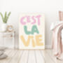 Cest La Vie Typography Art Print, thumbnail 3 of 3