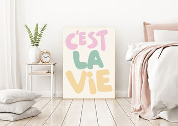 Cest La Vie Typography Art Print, 3 of 3