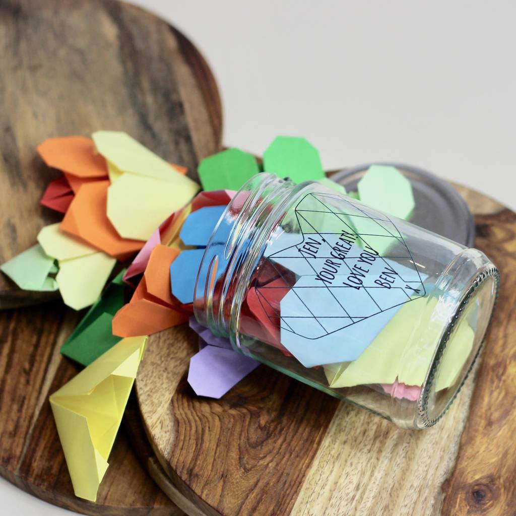 personalised origami heart kit by beecycle | notonthehighstreet.com