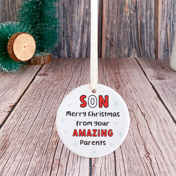 Funny Christmas Ornament Gift For Son, 6 of 7