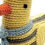 Handmade Duck Stripy Yellow Fair Trade Toy, thumbnail 6 of 6