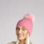 Pink Pompom Hat, thumbnail 1 of 4