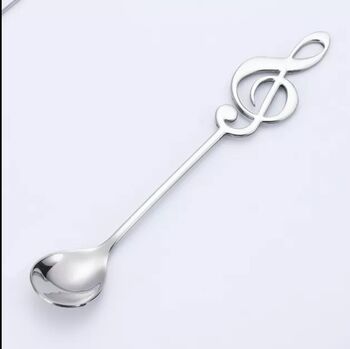Stainless Steel Musical Note Coffee Spoon, 4 of 6