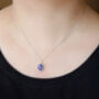 Lapis Lazuli Necklace In Sterling Silver, thumbnail 3 of 3