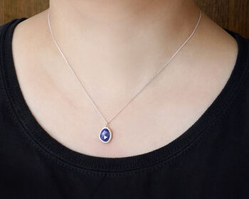 Lapis Lazuli Necklace In Sterling Silver, 3 of 3