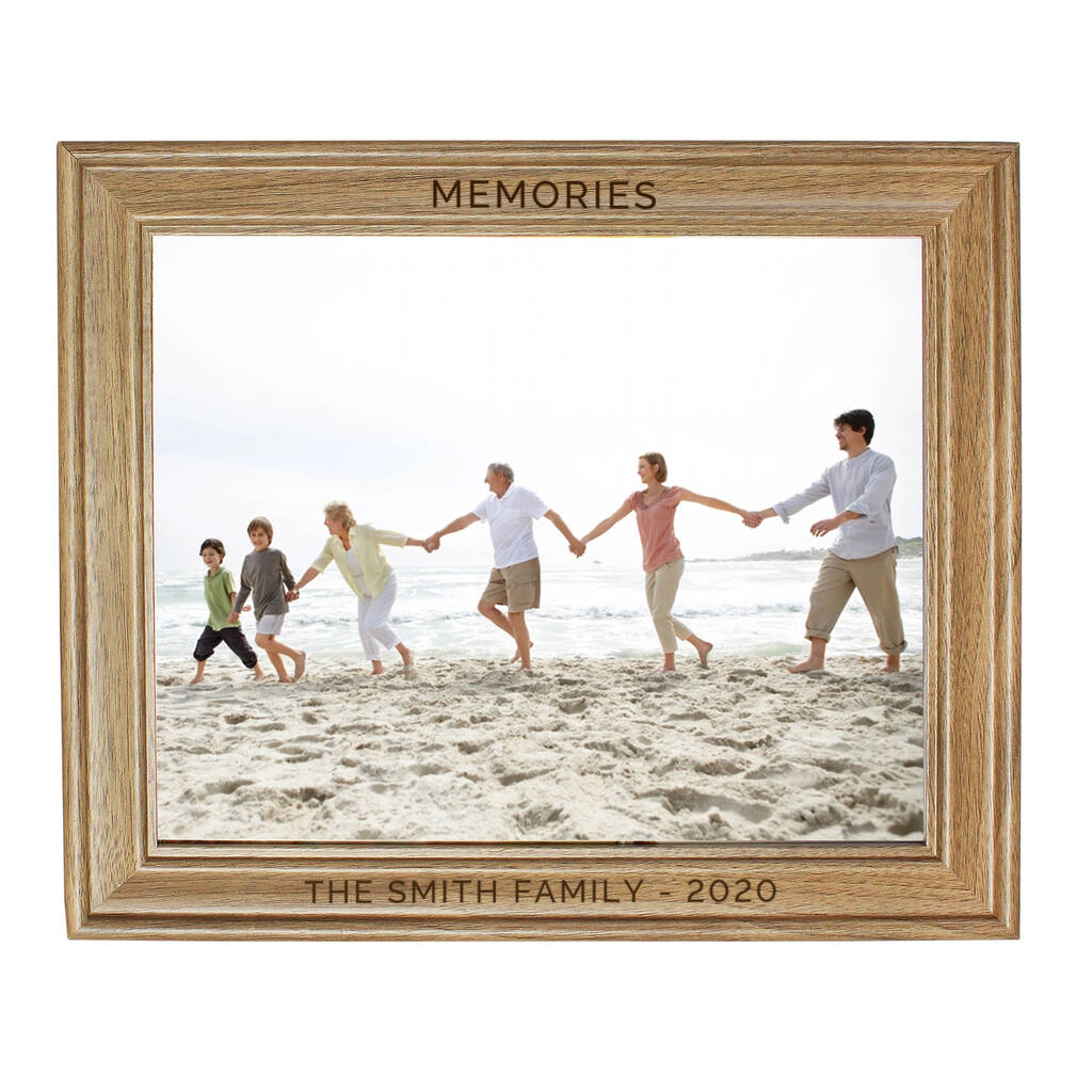 Personalised Landscape Wooden Frame, 10 X Eight By Rocket and Fox