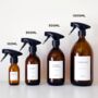 Amber Spray Bottle With Personalised Label, thumbnail 2 of 12