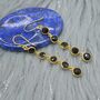 Black Tourmaline Earrings: October Birthstone, thumbnail 2 of 4