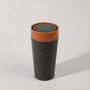 Circular Leakproof Lockable Reusable Cup 12oz Orange, thumbnail 5 of 8