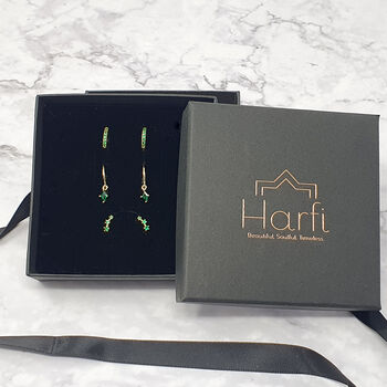 May Birthstone Emerald Earrings Gift Set For Her, 2 of 8