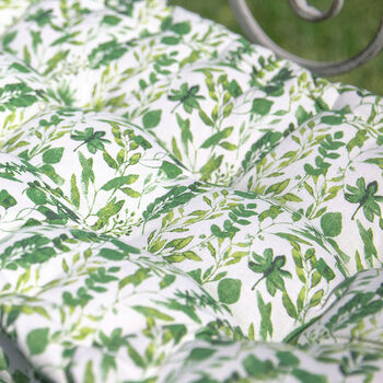 Botanical Padded Summer Garden Bench Cushion, 3 of 5