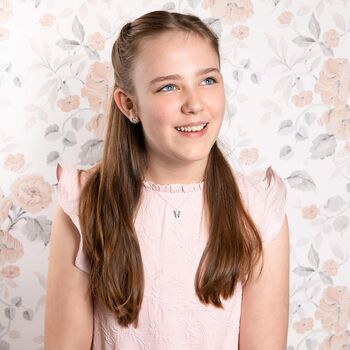 Kids Sterling Silver Gemstone Bow Stud Earrings, 2 of 2