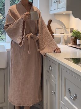 Long Organic Cotton Cloud Robe, 3 of 6