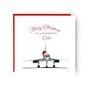 Merry Christmas To A Wonderful Dad Concorde Aircraft Christmas Card, thumbnail 1 of 4