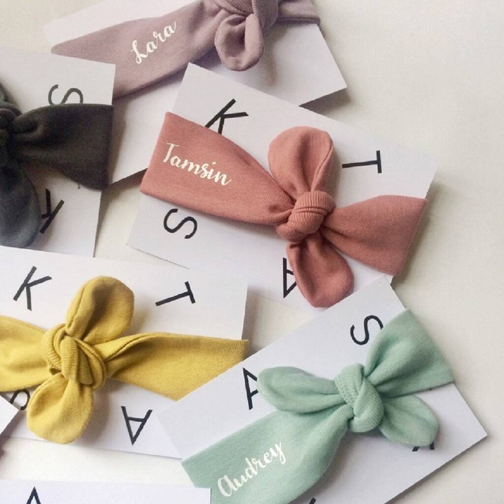 personalised hair band knot by jerry & jo