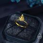 Sterling Silver Tiny Frog Ring, thumbnail 2 of 12