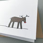 Reindeer Cards, Pack Of Four, thumbnail 2 of 2
