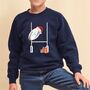Personalised Rugby Christmas Jumper, thumbnail 2 of 6