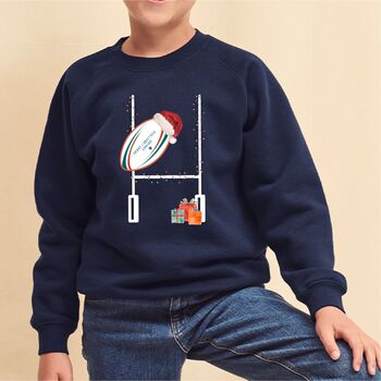 Personalised Rugby Christmas Jumper, 2 of 6