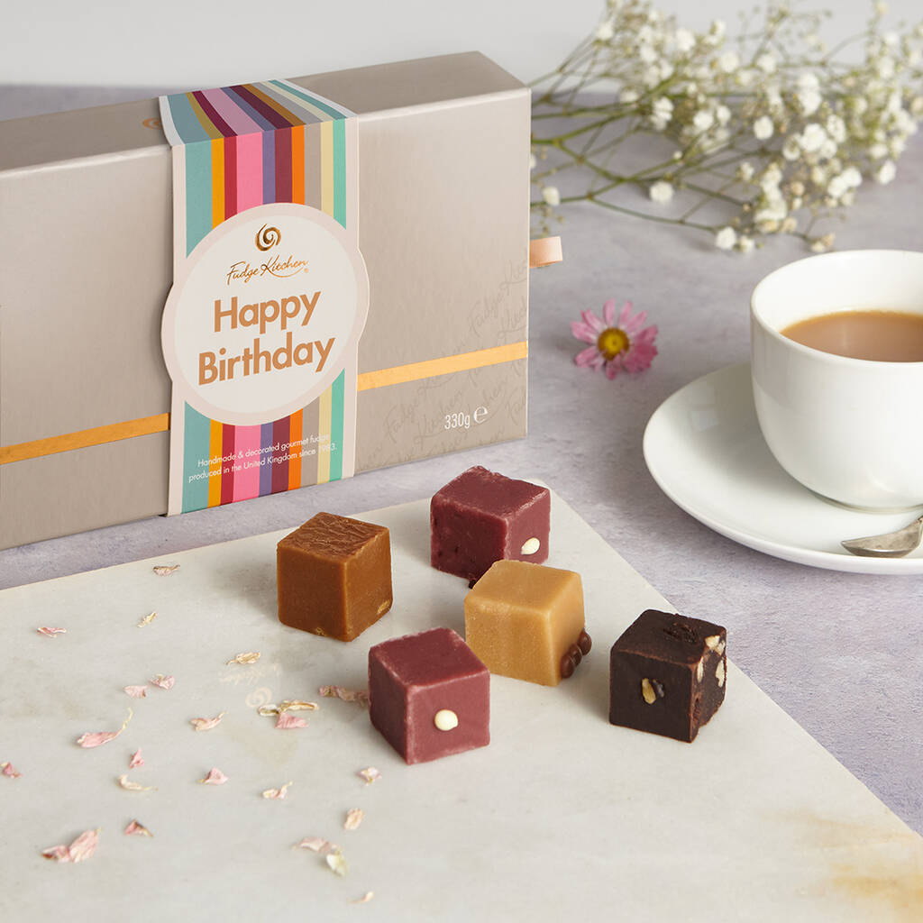 Happy Birthday Traditional Fudge Sharer Selection By Fudge Kitchen