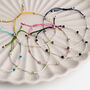 Sterling Silver Delicate Gemstone Friendship Bracelet, thumbnail 1 of 12