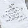 'Dad To Be' Sleepsuit Stork Mail From Mummy's Tummy, thumbnail 3 of 11