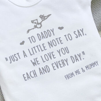 'Dad To Be' Sleepsuit Stork Mail From Mummy's Tummy, 3 of 11
