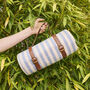 Core Moisture Resistant Picnic Blanket Blue Stripe, thumbnail 2 of 5