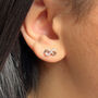 Friendship Earrings Sterling Silver Infinity Studs, thumbnail 6 of 7