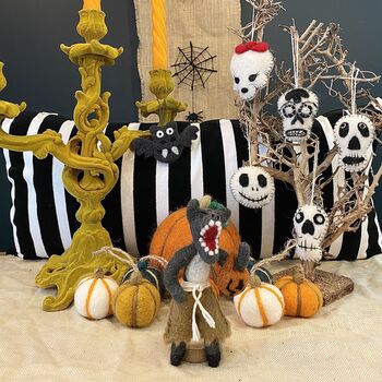 Spooky Spiderweb Fair Trade Handmade Halloween Felt, 10 of 10